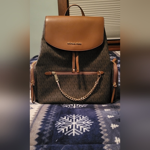 Michael Kors Handbags - Michael Kors Jet Set Large Logo Backpack